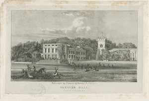 Okeover Hall – litográfia, nd [c 1839] (nyomtatás) alkotó: School English