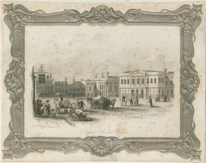 Stafford – Market Place: metszet, nd [c 1841] (nyomtatás) alkotó: School English