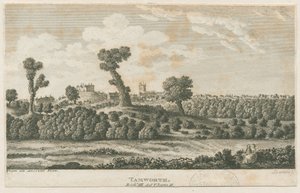 Tamworth kastély: metszet, és [?XIX. század] (nyomat) alkotó: School English