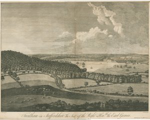 Trentham Hall: metszet, nd [c 1751] (nyomtatás) alkotó: School English