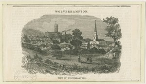 Wolverhampton – Távoli kilátás [a Penn Roadról]: fametszet, nd [19. század] (nyomtatott) alkotó: School English
