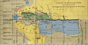 Eratosthene csillagász, 3. századi görög geográfus térképe av. JC. 220 av. JC