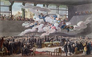 Francia forradalom (1789-1799): a Jeu de Paume esküje Versailles-ban 1789. június 20-án) (francia forradalom; teniszpálya esküje 1789. június 20-án, Versailles) alkotó: School French