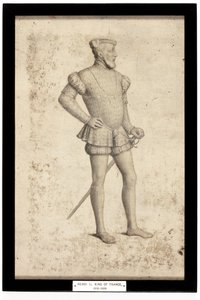 Henrik francia király (ceruza és akvarell papíron) alkotó: School French
