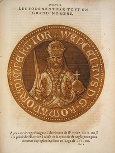 Vencel császár (színes litográfia) alkotó: School French