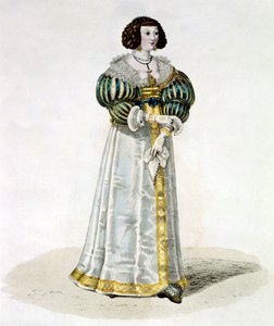 Louise de La Fayette, más néven Madame de Lafayette (színes metszet) alkotó: School French