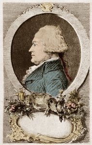 Anthelme Brillat Savarin (Brillat-Savarin) bíró portréja, a harmadik állam helyettese, francia gasztronómus és író alkotó: School French