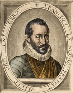 Francois de La Noue (1531-1591), a francia politikai és katonai beszédek szerzőjének portréja - Francois de la Noue, Bras-de-Fer (Vaskar) alkotó: School French