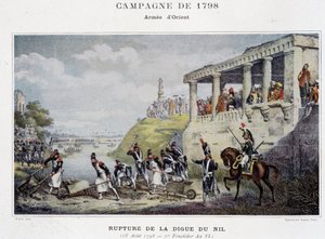 A Nílus gátszakadása - „A francia seregek győzelmei és hódításai” című részben, Párizs, n.d.