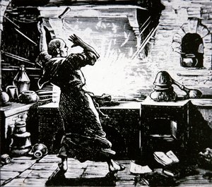 Berthold Schwarz, más néven „Black Berthold” (fametszet)