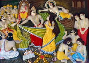 Draupadi Cheer-Haran Dushasana Mahábhárata szerint