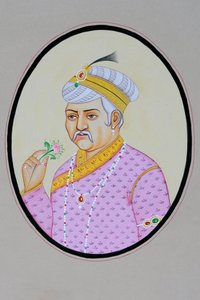 Akbar mogul császár miniatűr festménye alkotó: School Indian