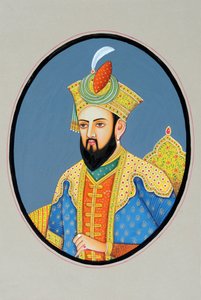 Babur mogul császár miniatűr festménye alkotó: School Indian