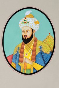 Humayun mogul császár miniatűr festménye alkotó: School Indian