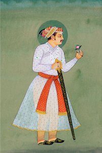 Jahangir mogul császár miniatűr festménye alkotó: School Indian