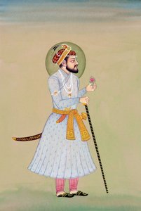 Shah Jahan mogul császár miniatűr festménye alkotó: School Indian