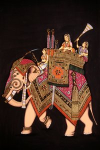 Mumtaz Mahal miniatűr festménye papíron alkotó: School Indian