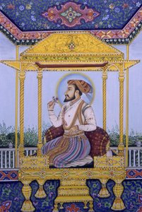 Shah Jahan mogul császár miniatűr festménye alkotó: School Indian