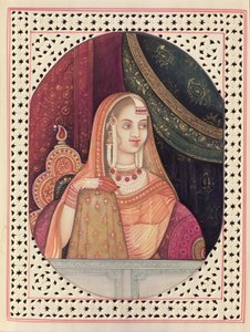 Dzsodhabai, Akbar császár főkirálynőjének portréja (1542-1605)