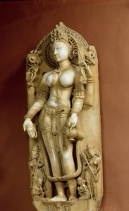 Sarasvati, a tanulás istennője, Pallu, Rajasthan, Chauhan dinasztia (márvány) alkotó: School Indian