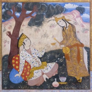 Frissen a Chehel Sotoun Palace-ban, Esfahanban, Iránban