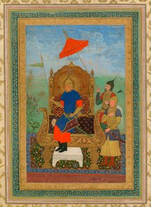 Tamerlane (1336-1405) portréja (vagy Timur Lang, "Timur, a béna") - Timur kán, Anonymous / Magángyűjtemény / kb 1625 / Irán / Gouache papíron / Portré / 43,7x30,7