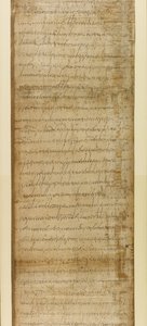Hozzáadás. 5412, 2. rész, Ravenna adásvételi okirata, 572. június 3. (papirusz) alkotó: School Italian