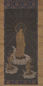 Amida vagy Raigo leszármazása, Muromachi időszak 1333-1568 körül (tinta a ruhán) alkotó: School Japanese