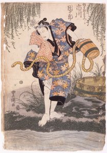 Ichikawa Danjuro (színes fametszet) alkotó: School Japanese