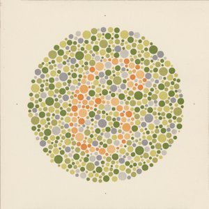 Ishihara színteszt a színvakság kimutatására. (színes litho)