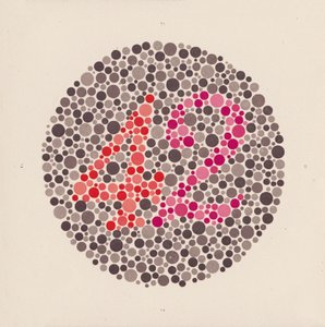 Ishihara színteszt a színvakság kimutatására. (színes litho) alkotó: School Japanese