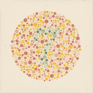 Ishihara színteszt a színvakság kimutatására. (színes litho) alkotó: School Japanese