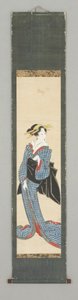Álló alak kimonóban alkotó: Japanese School