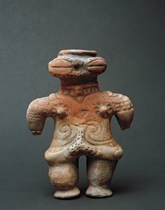 Terrakotta dogu szobor Akitából, Jomon korszak Kr.e. 11-4. században alkotó: Japanese School
