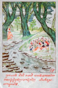 Mahajanaka Jataka. (metszet, kb. 1910)