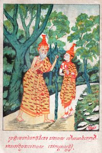 Mahajanaka Jataka. (metszet, kb. 1910)