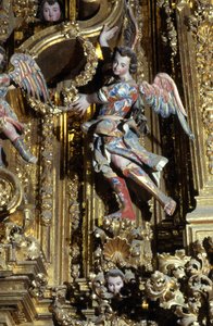 Churrigueresque dekoráció részlete (festett vakolat)