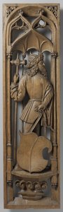 Panel egy orgonadobozból, c. 1510-20 (tölgy, polikrómia nyomaival) alkotó: School Netherlandish