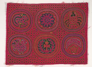 Shirt panel (mola), Kuna People, San Blas Islands, 1950-es évek körül (rátett pamut)