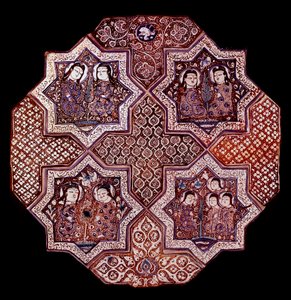 Perzsa művészet: fajansz faltöredék, Damghanból. Washington. Művészeti Múzeum alkotó: School Persian