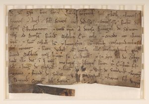 I. Dávid skót király († 1153) adománya Robert de Brusnak, Annandale-t adományozva neki alkotó: School Scottish