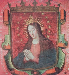 Hernan Cortes eredeti zászlója (textil)