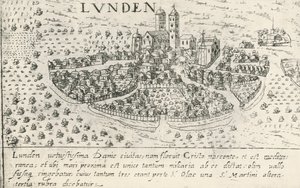 Lund városa, Svédország (metszet) alkotó: School Swedish
