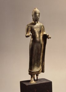 Álló Buddha, Dawravati időszak (bronz)