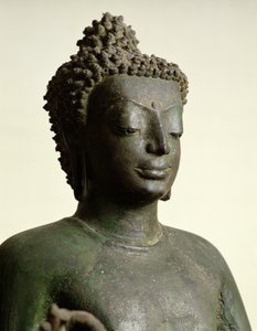 Álló Buddha, Buriramból (bronz) (részlet)