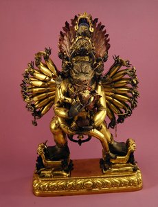 Dharmapala (aranyozott bronz) alkotó: School Tibetan