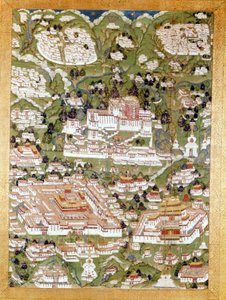 Lhásza városának képviselete, tibeti Thai-Ka, Guimet Múzeum, Párizs alkotó: School Tibetan