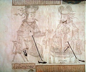 Két férfi beszélget, a 2162-es albumból (toll és tinta papíron)