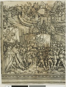 A hadjárat Magyarországon, I. Maximilianus diadalívéből alkotó: School of Albrecht Dürer