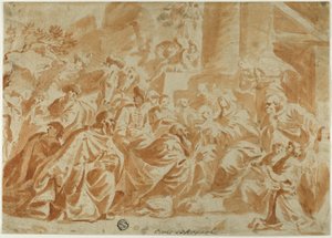 A mágusok imádása alkotó: School of Peter Paul Rubens